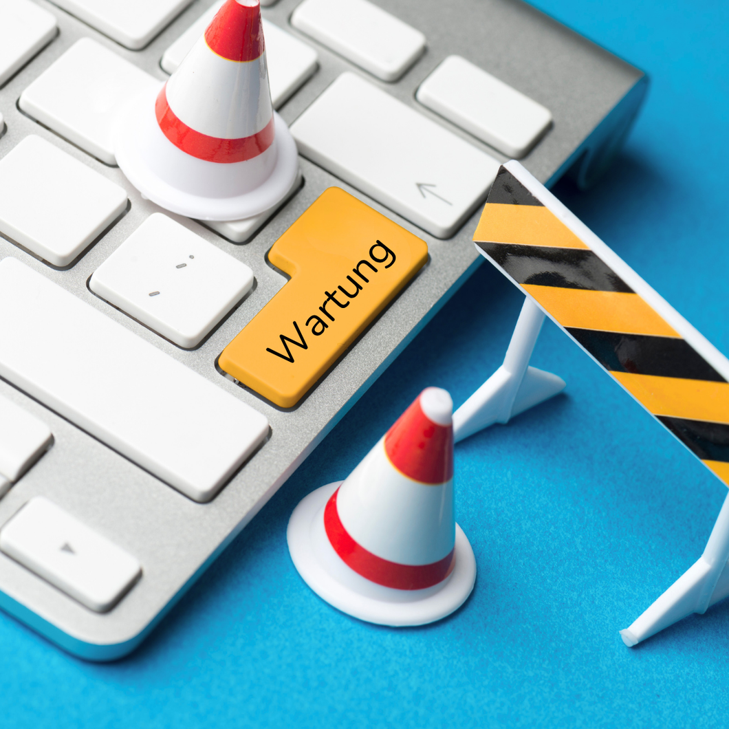 Achtung - Wartungsarbeiten Wartungsarbeiten, Sperrung an Tastatur